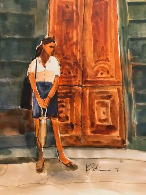 Girl and a Door